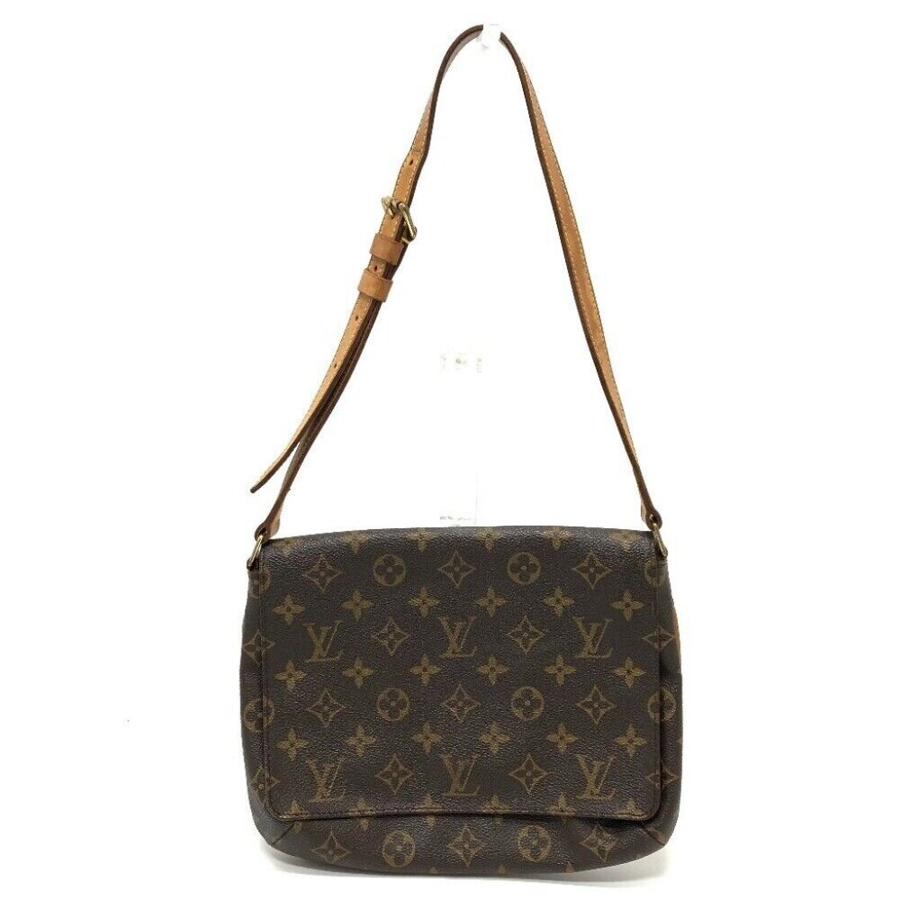 LOUIS VUITTON M51257 Monogram MusetteTango short Shoulder Bag Brown/GoldHardwar